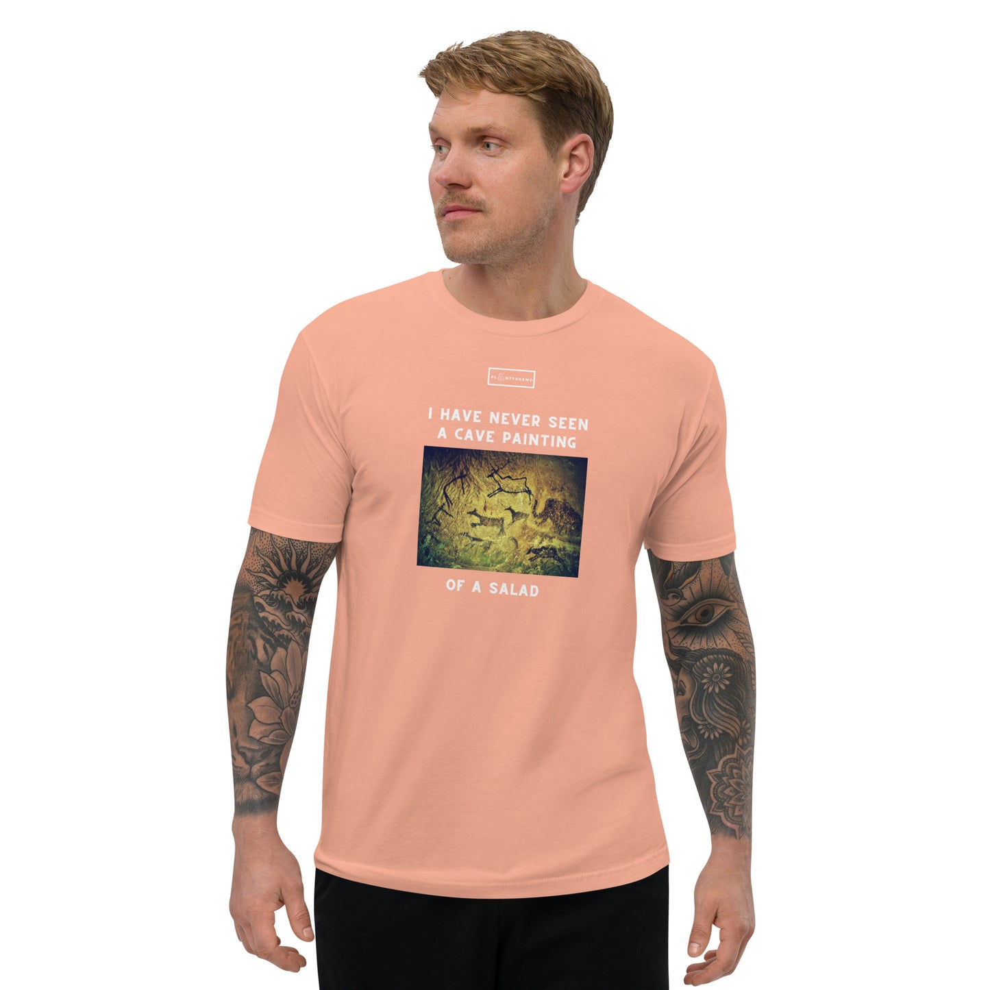 I Have Never Seen a Cave Painting of a Salad Men's Fitted T-shirt