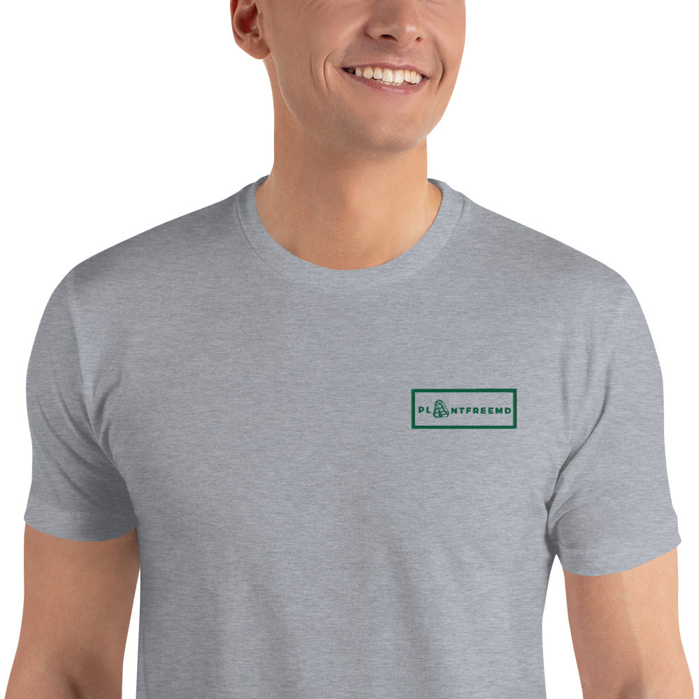 PlantFreeMD Embroidered Men's Fitted T-shirt